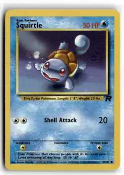 2000 Pokemon - Team Rocket Squirtle #68/82 - Image 1