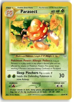 2001 Pokemon - Neo Revelation Parasect #35/64 - Image 1