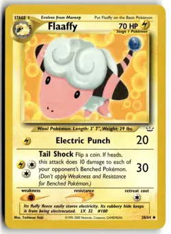 2001 Pokemon - Neo Revelation Flaaffy #28/64 - Image 1