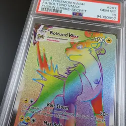 PSA 10 Bolthund Vmax 267/264 Pokemon Fusion Strike Rainbow Holo Full Art Card - Image 2