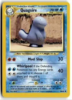 2001 Pokemon Neo Revelation Quagsire #48/64 - Image 1