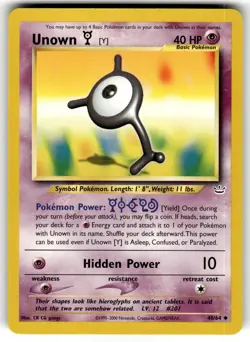 2001 Pokemon Neo Revelation Unown [Y] #40/64 - Image 1