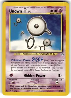 2001 Pokemon Neo Revelation Unown [B] #39/64 - Image 1