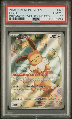 2025 POKEMON SVP EN-SV BLACK STAR PROMO #173 EEVEE PSA 10 - Image 1