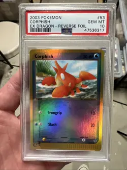 2003 Pokemon EX Dragon Corphish Reverse Foil 53/97 PSA 10 Gem Mint - Image 1