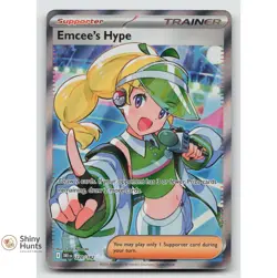 Pokemon Emcee's Hype 220/182 Destined Rivals Holo NM - Image 1