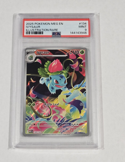 The Pokemon Company 2025 Ivysaur 134/132 MEG EN Illustration Rare Holo PSA 9 - Image 1