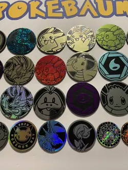 Pokemon Coins Lot Of 35 - NO DUPLICATES - 24 LG, 6 MED, 5 SM - NO DUPES (LOT #3) - Image 3