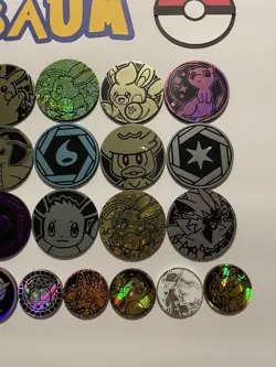 Pokemon Coins Lot Of 35 - NO DUPLICATES - 24 LG, 6 MED, 5 SM - NO DUPES (LOT #3) - Image 4