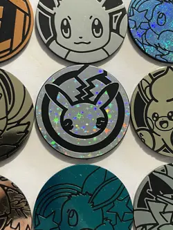 Pokemon Coins Lot Of 35 - NO DUPLICATES - 24 LG, 6 MED, 5 SM - NO DUPES (LOT #6) - Image 5