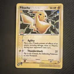 Pokemon Pikachu EX Series Collector's Tin Nintendo Promo Holo Card 012 MP/LP - Image 1