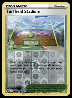 TURFFIELD STADIUM - 068/073 Uncommon Champion's Path Pokemon Reverse Holo NM - Image 1