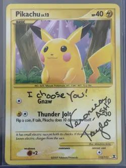 Pokemon Pikachu Rising Rivals 112/111 Veronica Taylor Signed AUTHENTIC AUTO 10 - Image 1