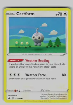 Castform 121/198 Common Chilling Reign Pokemon Near Mint - Image 1