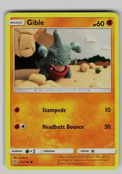 Gible 112/236 Common Unified Minds Pokemon Moderately Played - Image 1