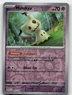 MIMIKYU 097/193 RARE REVERSE HOLO PALDEA EVOLVED POKEMON NEAR MINT - Image 1