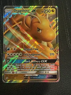 Pokemon TCG Dragonite GX 152/236 SM-Unified Minds Full Art Holo - Image 1