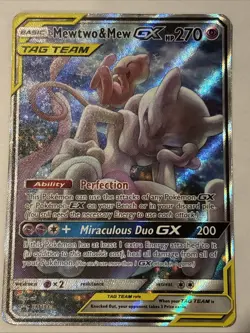 Pokemon Mewtwo & Mew GX SM191 TAG TEAM Black Star Holo 270 HPl (see Description) - Image 1
