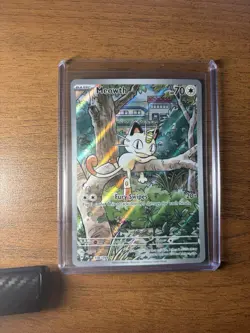 The Pokemon Company Meowth 106/094 Me02 Phantasmal Flames IR Full Art Holo 2025 - Image 1