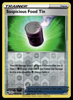 SUSPICIOUS FOOD TIN - 066/073 Uncommon Champion's Path Pokemon Reverse Holo NM - Image 1