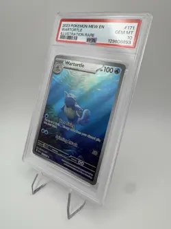 2023 POKEMON 151 WARTORTLE 171/165 MEW IR ILLUSTRATION RARE PSA 10 GEM MINT - Image 4