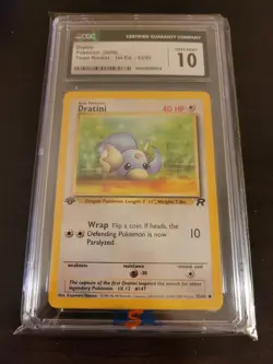 Dratini #53 1st Edition Team Rocket 2000 Pokemon TCG CGC 10 Gem Mint - Image 1