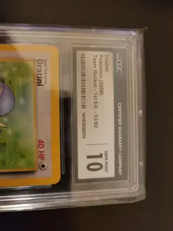 Dratini #53 1st Edition Team Rocket 2000 Pokemon TCG CGC 10 Gem Mint - Image 2