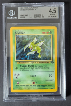 BGS 4.5 – 1999 Pokemon Jungle Scyther Holo Rare #10 - Image 1