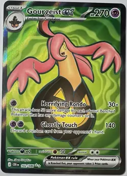 Pokemon TCG Gourgeist ex 102/086 Chaos Rising Ultra Rare Halo Full Art NM - Image 2