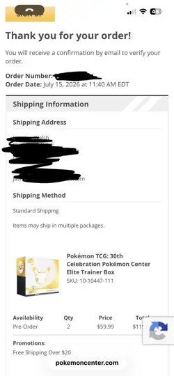 Pokemon Center 30th Anniversary ETB Elite Trainer Box New Sealed Preorder - Image 2