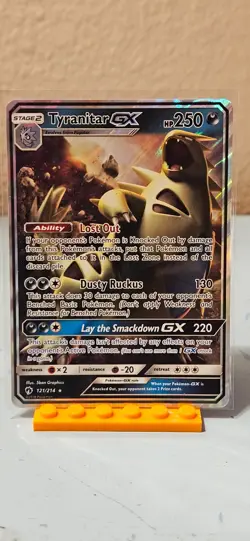 Pokemon TCG Tyranitar GX 121/147 Burning Shadows Ultra Rare NM/M - Image 1