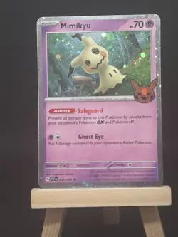 Mimikyu 037/091 Trick Or Trade Holo Double SWIRL 🌀🌀Rare Pokemon TCG 2024 NM - Image 2