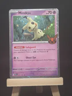 Mimikyu 037/091 Trick Or Trade Holo Double SWIRL 🌀🌀Rare Pokemon TCG 2024 NM - Image 3