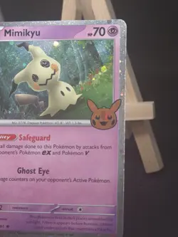 Mimikyu 037/091 Trick Or Trade Holo Double SWIRL 🌀🌀Rare Pokemon TCG 2024 NM - Image 4