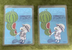 One Piece CCG Luffy Watermelon Promo Full Art Autographed by Eiichiro Oda 2pcs - Image 1