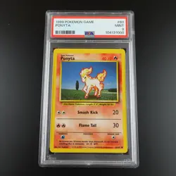 PSA 9 Ponyta 60/102 Pokemon Base Set 1999 Non Holo Graded Card - Image 1