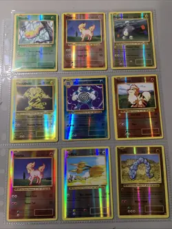 Pokemon TCG XY Evolutions Reverse Holo Rare 9 Cards Binder Page Lot - Image 1