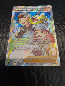 Pokemon Breeder's Nurturing Darkness Ablaze Full Art Card 188/189 NM Condition - Image 2