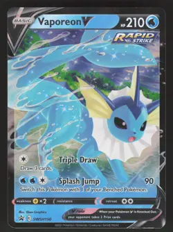 Vaporeon V SWSH150 Pokemon TCG Sword & Shield Promo Cards NM - Image 1