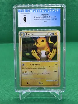 Pokemon Spanish HeartGold & SoulSilver Raichu Holo 10/123 CGC Mint 9 - Image 1