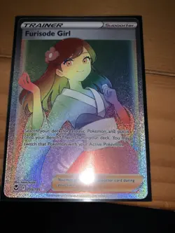 Furisode Girl 205/195 Silver Tempest Secret Rare Pokemon TCG Full Art Rainbow NM - Image 1