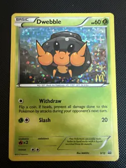 The Pokemon Company Dwebble 003/012 McDonald's 2012 Promo Holo 60 HP English - Image 1