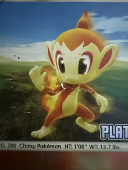 Chimchar 56/100 Reverse Holo Vintage Platinum Stamped Pokemon Card - Image 2