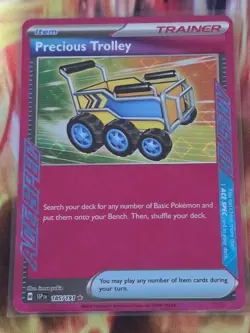PRECIOUS TROLLEY 185/191 ACE SPEC Rare Surging Sparks Pokemon Holo Near Mint - Image 1