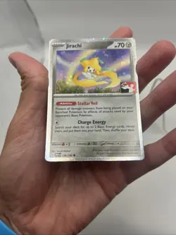 126/182 Jirachi Prize Pack Series 5 Stamped Pokemon TCG Paradox Rift Cosmos Holo - Image 4
