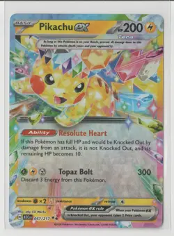 Pikachu ex 057/217 Double Rare Ascended Heroes Pokemon Holo Near Mint - Image 1