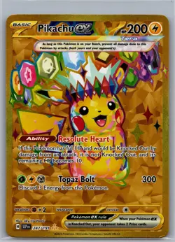 Pikachu ex 247/191 Hyper Rare Surging Sparks Pokemon Holo Near Mint - Image 1