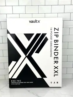 Vault X Exo-Tec Zip Binder XXL SV10.5 16 Pocket Black Bolt White Flare Pokemon - Image 1