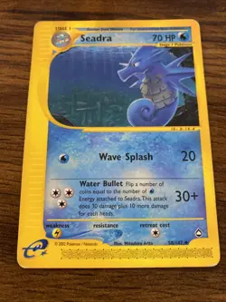 Pokemon Seadra 58/147 Pokemon Aquapolis Uncommon Non-Holo Card - Image 1