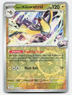 Iono's Kilowattrel 055/159 Rare Journey Together Pokemon Reverse Holo NM - Image 1
